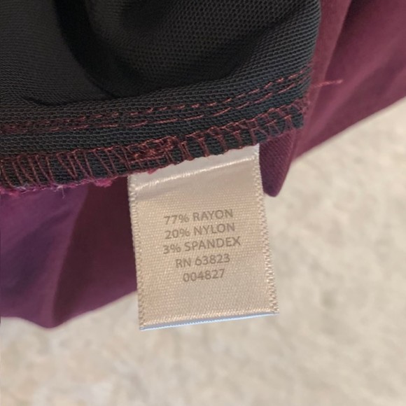 Signature Slimming by Christopher & banks Purple Rayon Nylon Stretch Pants Sz 14 - Picture 6 of 10